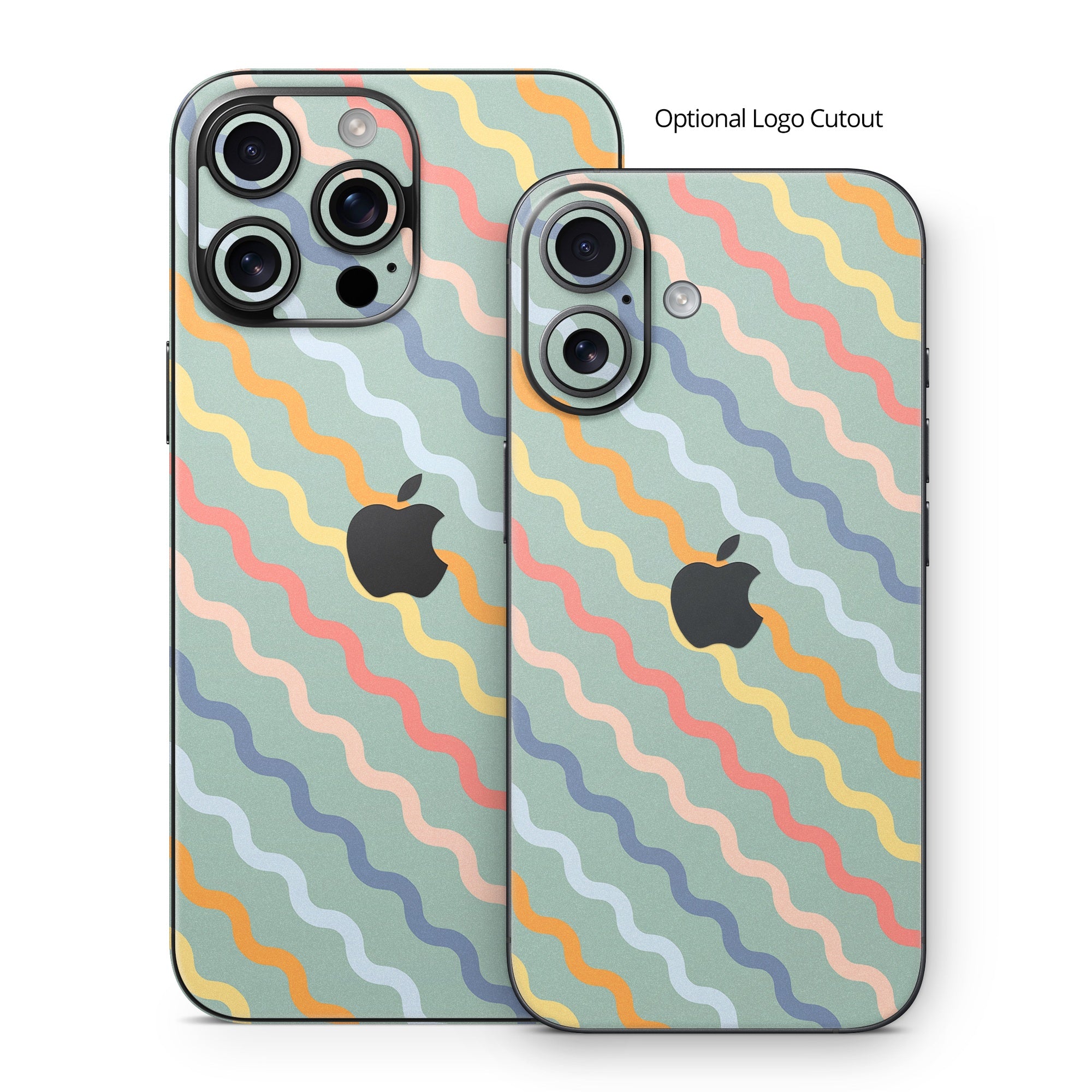 Wavy Diagonal Lines - Apple iPhone 16 Skin