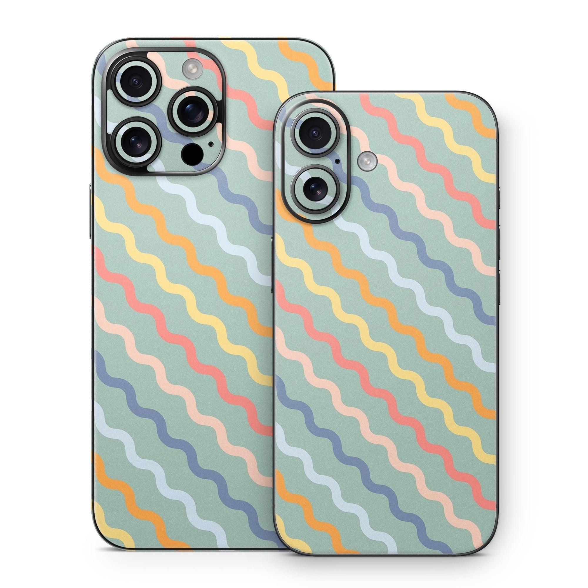 Wavy Diagonal Lines - Apple iPhone 16 Skin