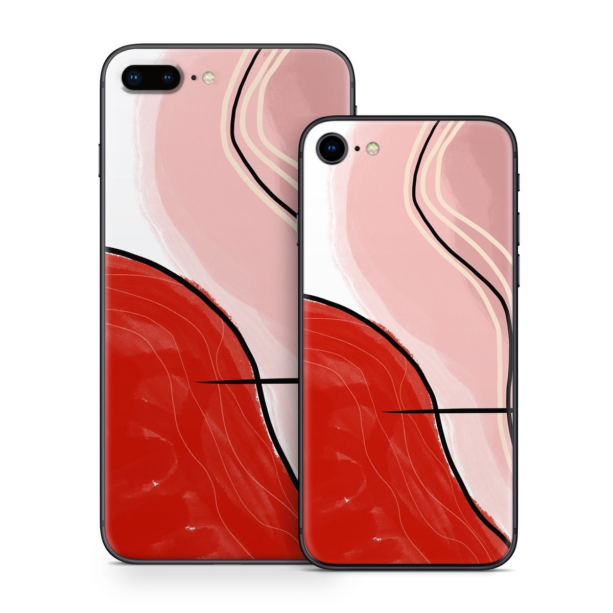 Abstract Red - Apple iPhone 8 Skin