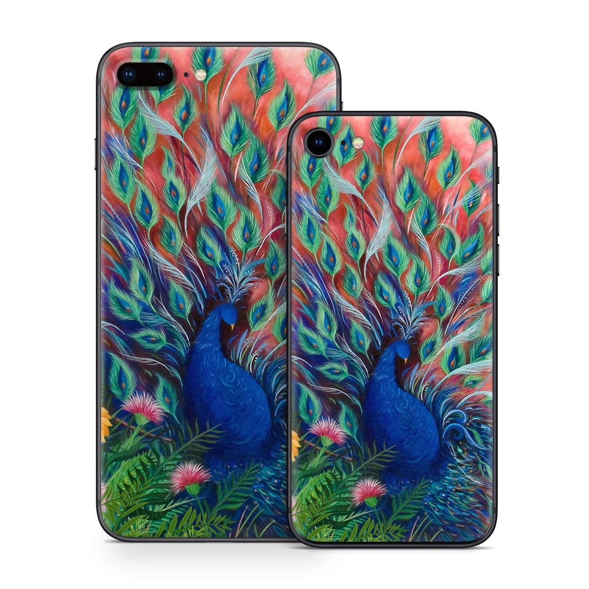 Coral Peacock - Apple iPhone 8 Skin