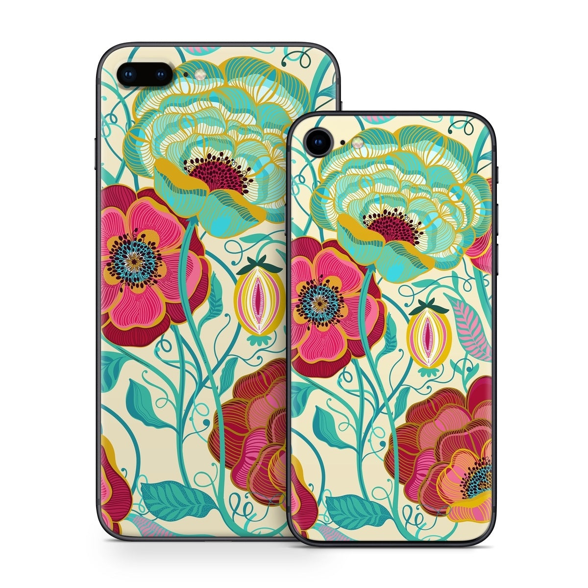 Golden Flowers - Apple iPhone 8 Skin