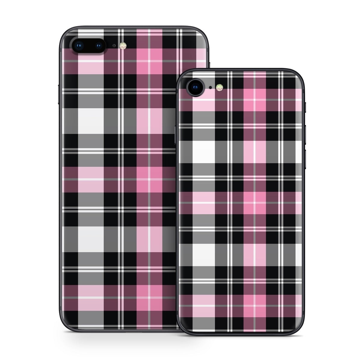 Pink Plaid - Apple iPhone 8 Skin