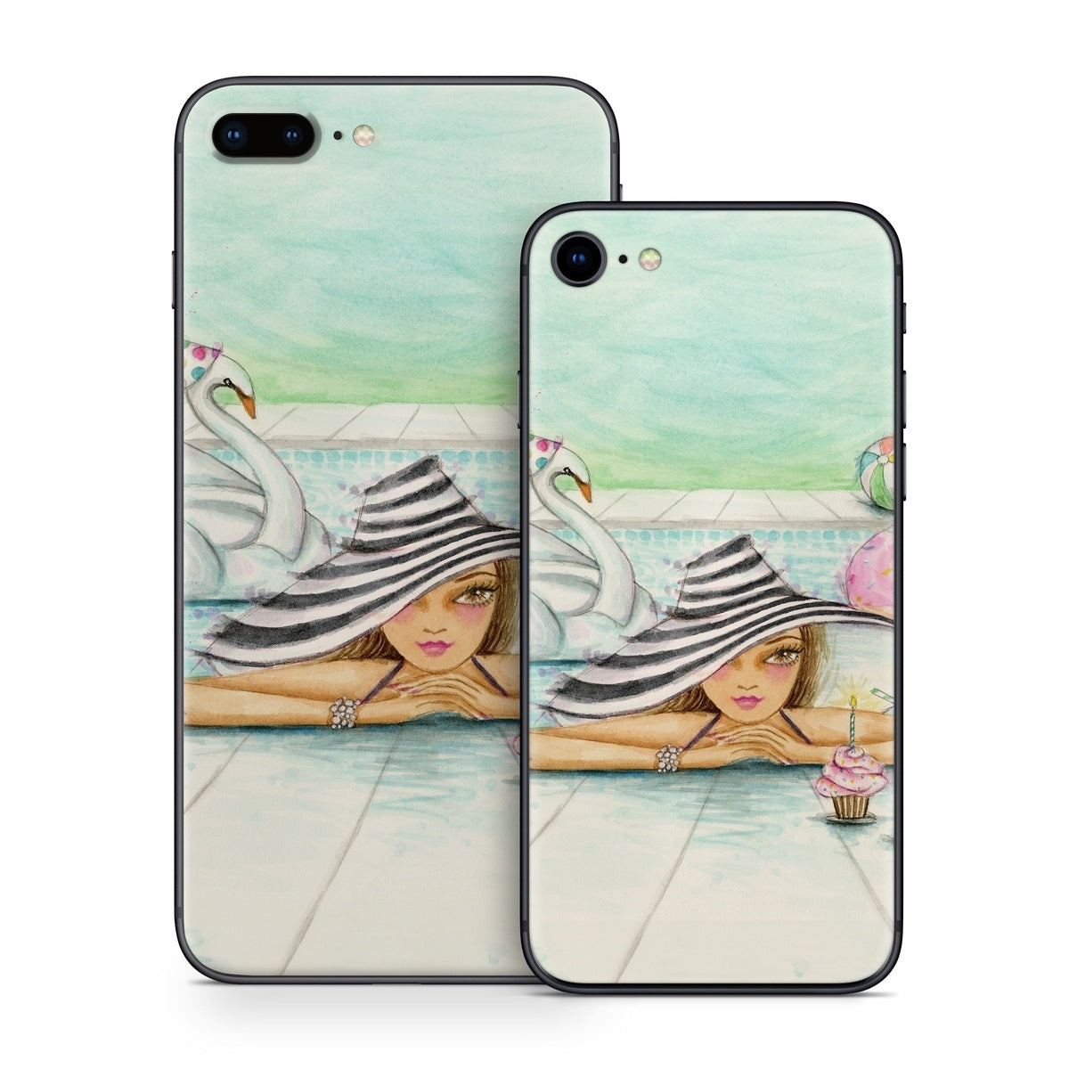 Delphine at the Pool Party - Apple iPhone 8 Skin