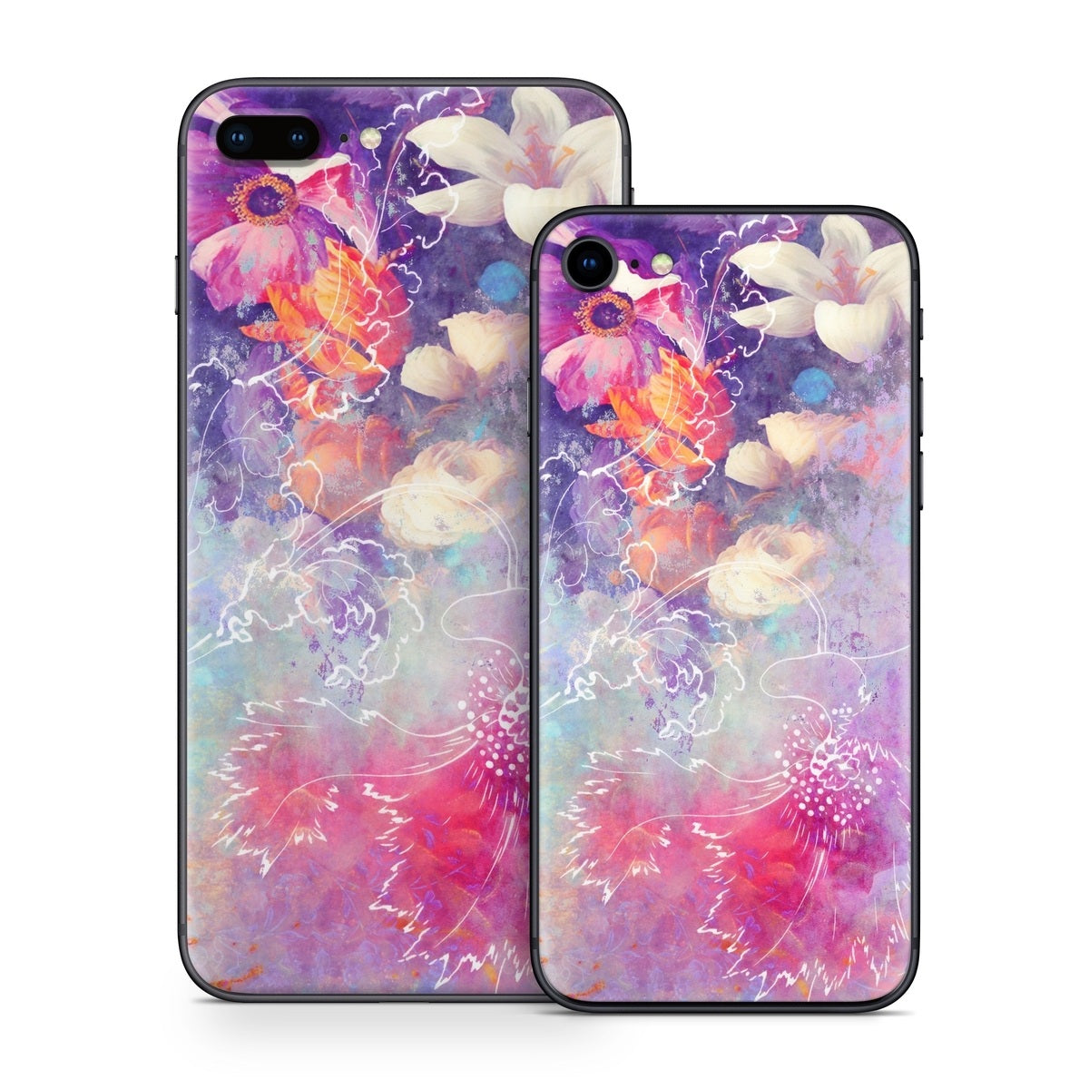 Sketch Flowers Lily - Apple iPhone 8 Skin