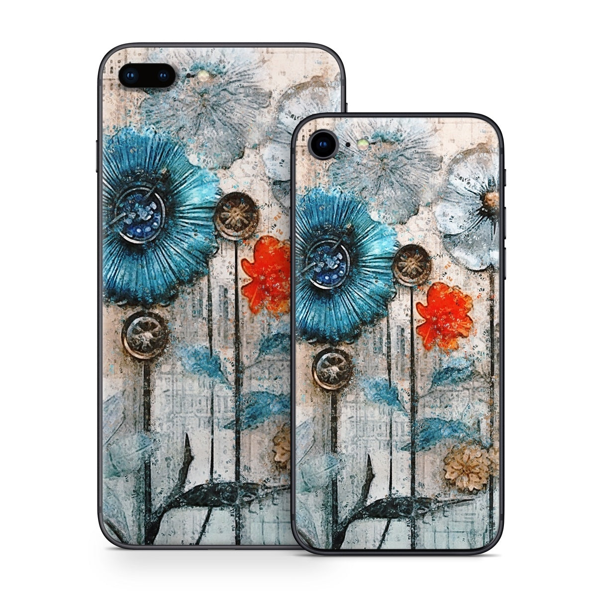 Steampunk Flowers - Apple iPhone 8 Skin