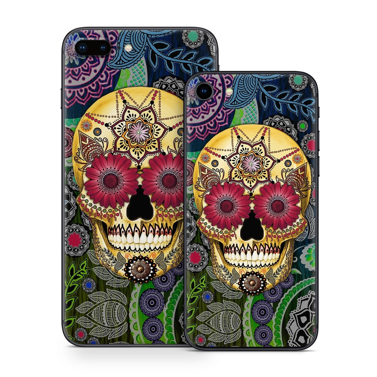 Sugar Skull Paisley - Apple iPhone 8 Skin