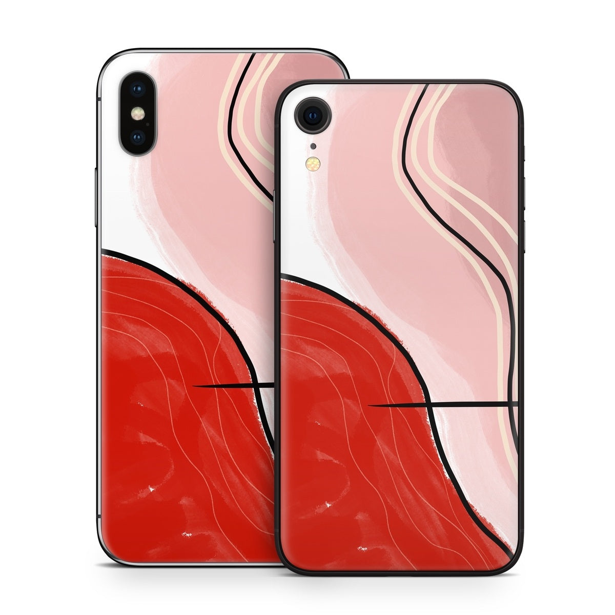 Abstract Red - Apple iPhone X Skin