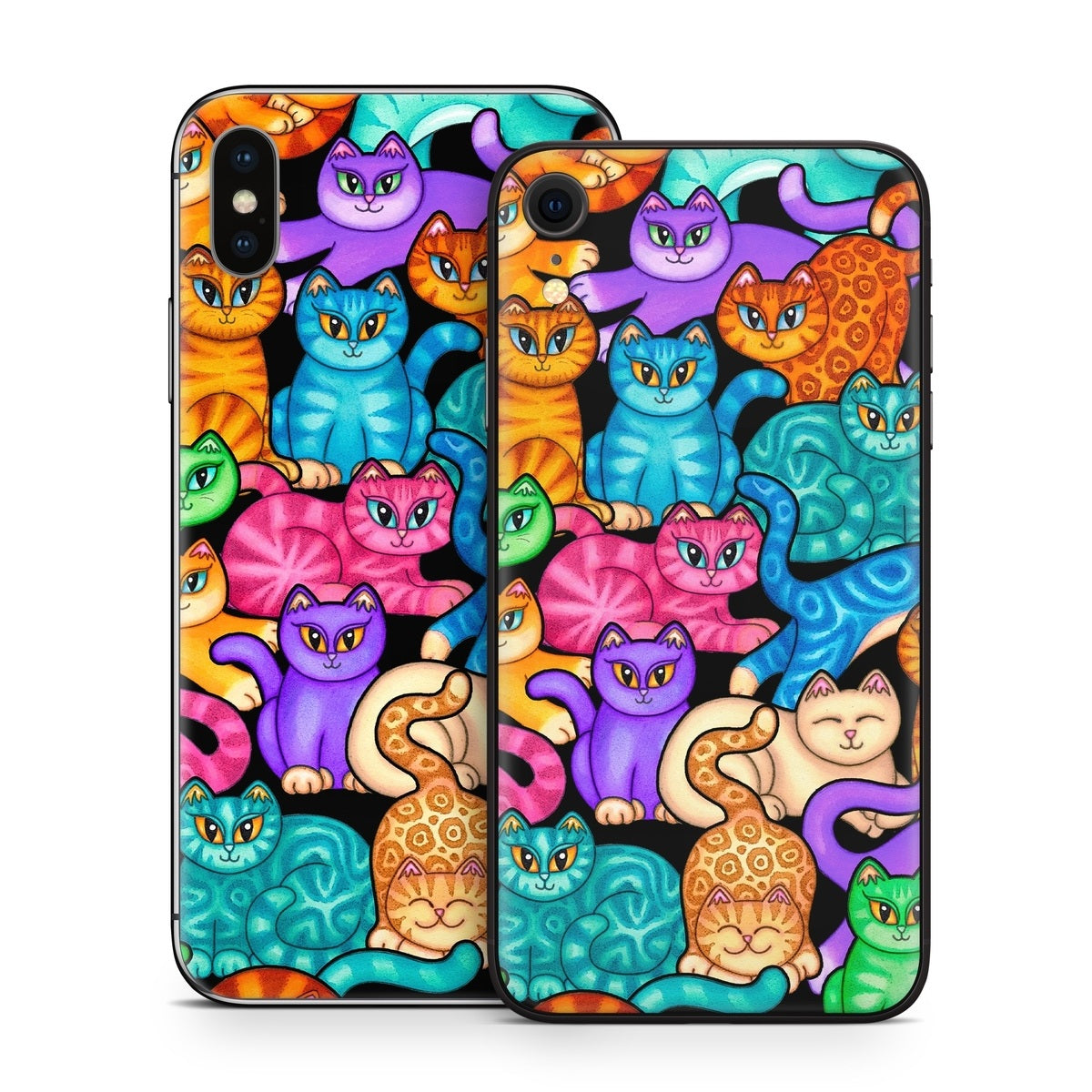 Colorful Kittens - Apple iPhone X Skin