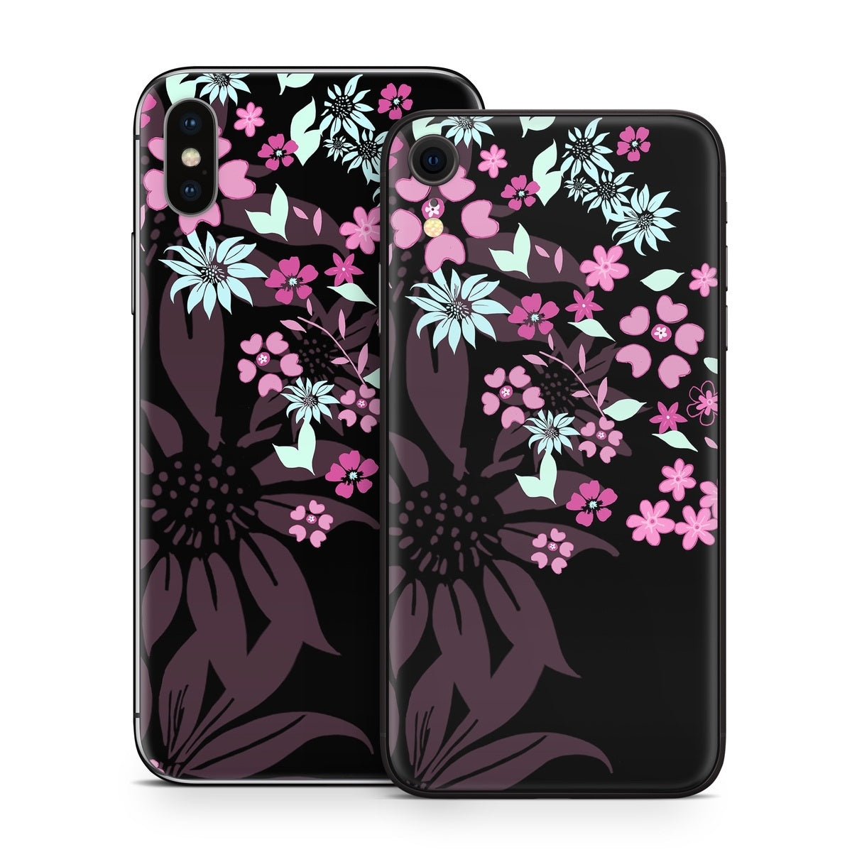 Dark Flowers - Apple iPhone X Skin