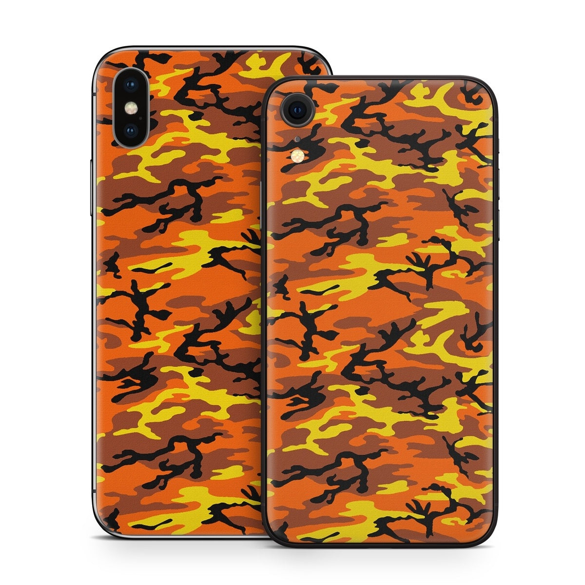 Orange Camo - Apple iPhone X Skin