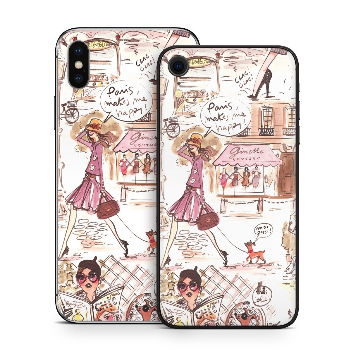 Paris Makes Me Happy - Apple iPhone X Skin