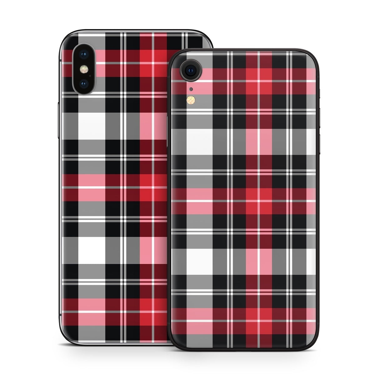 Red Plaid - Apple iPhone X Skin