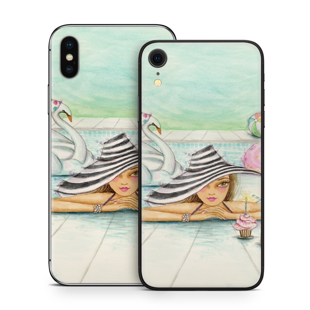 Delphine at the Pool Party - Apple iPhone X Skin