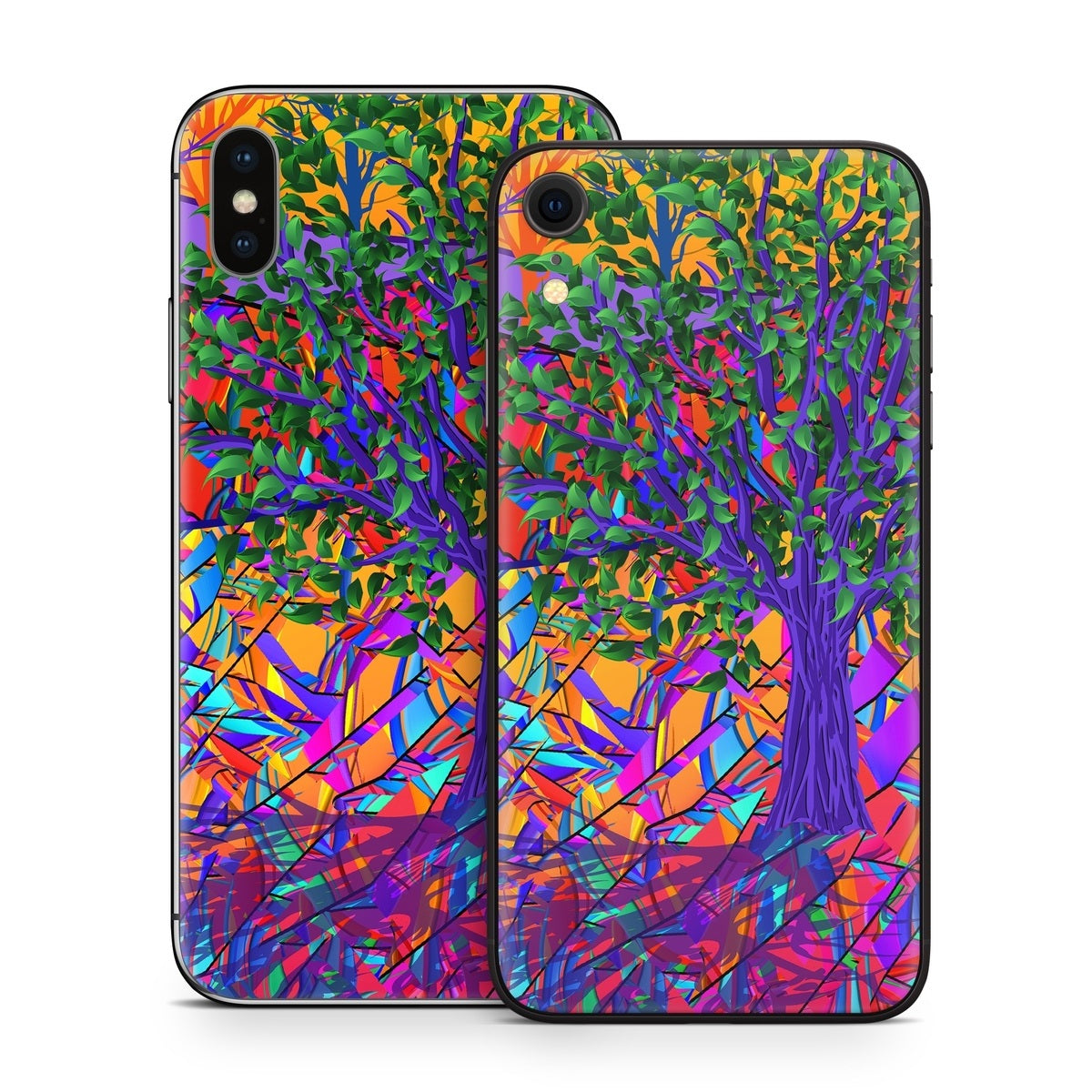 Stained Glass Tree - Apple iPhone X Skin