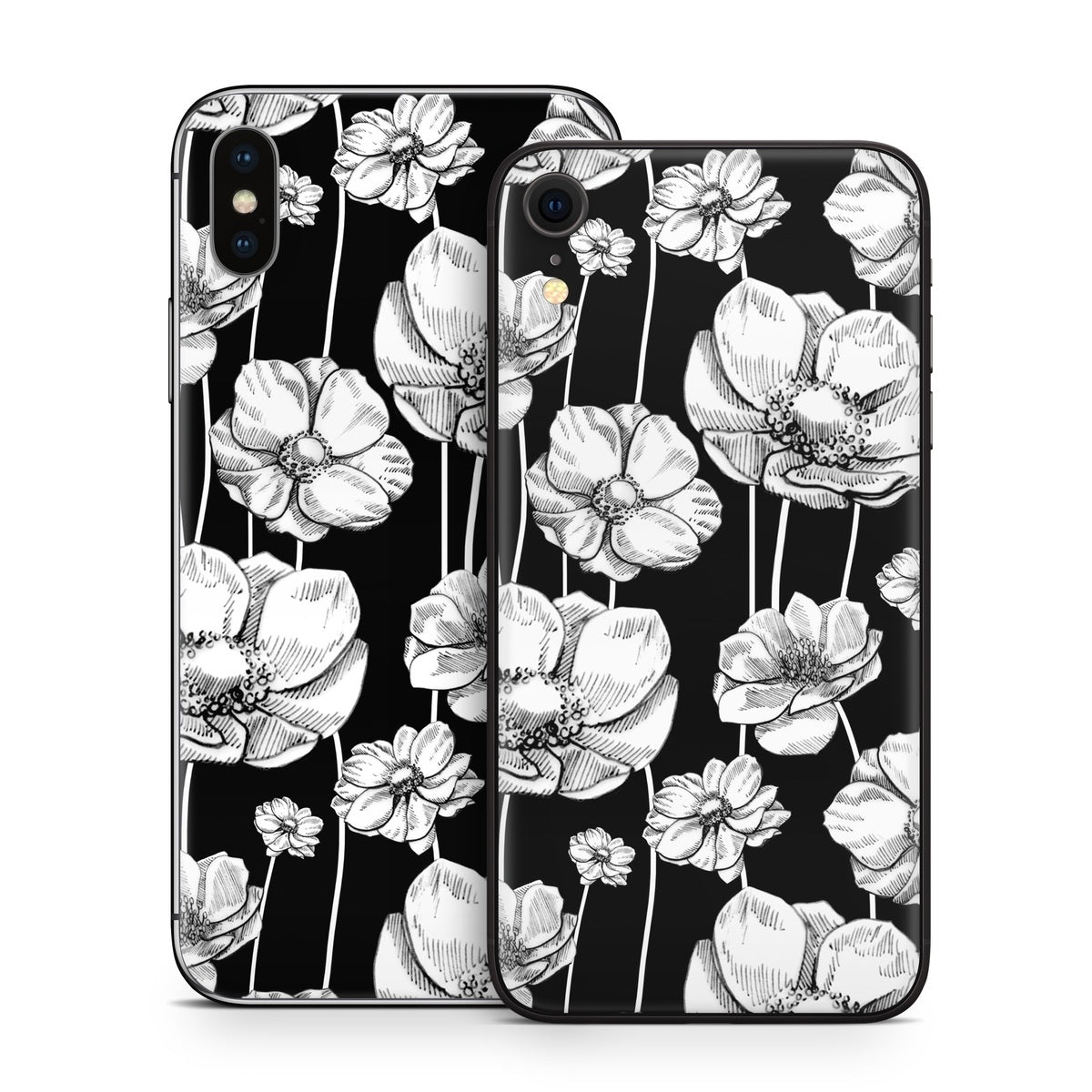 Striped Blooms - Apple iPhone X Skin