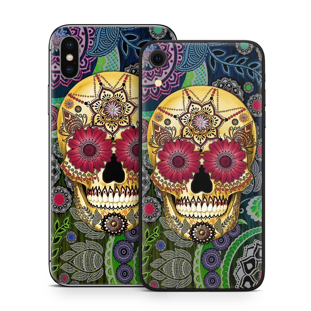 Sugar Skull Paisley - Apple iPhone X Skin