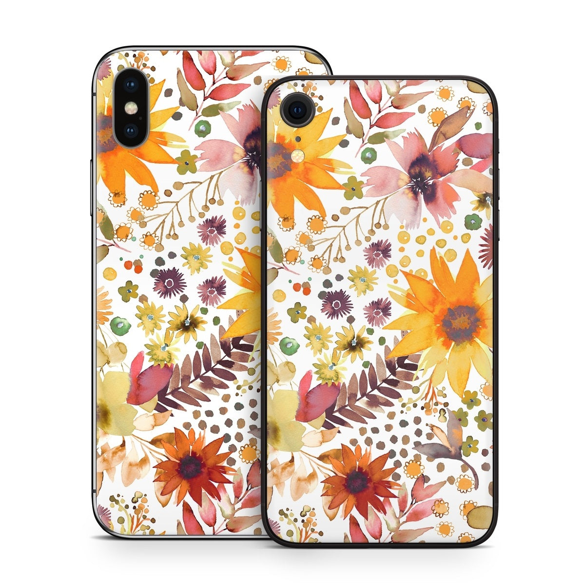 Summer Watercolor Sunflowers - Apple iPhone X Skin