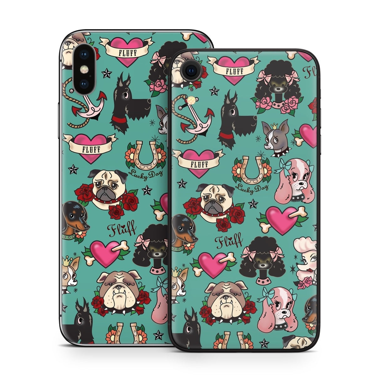 Tattoo Dogs - Apple iPhone X Skin