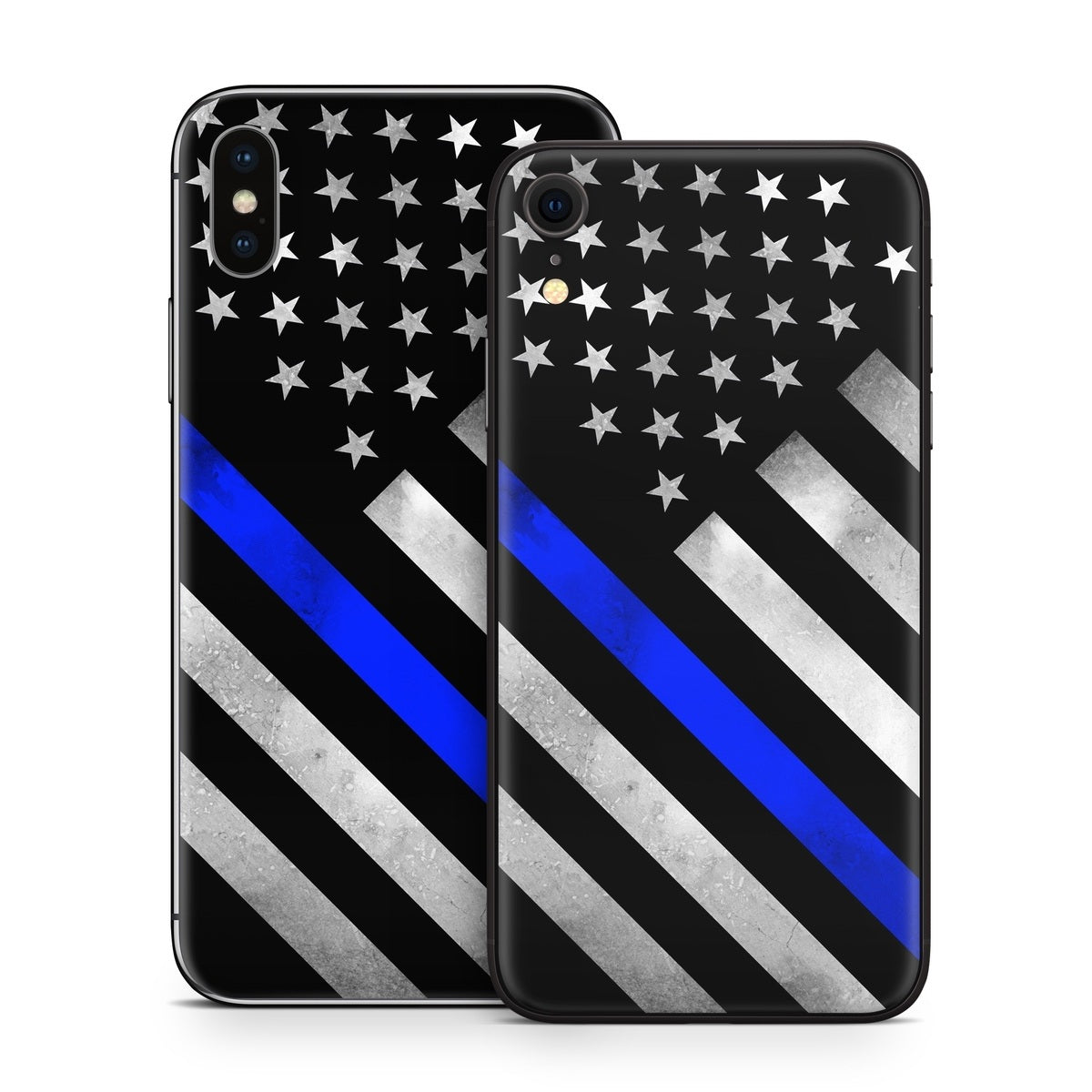 Thin Blue Line Hero - Apple iPhone X Skin