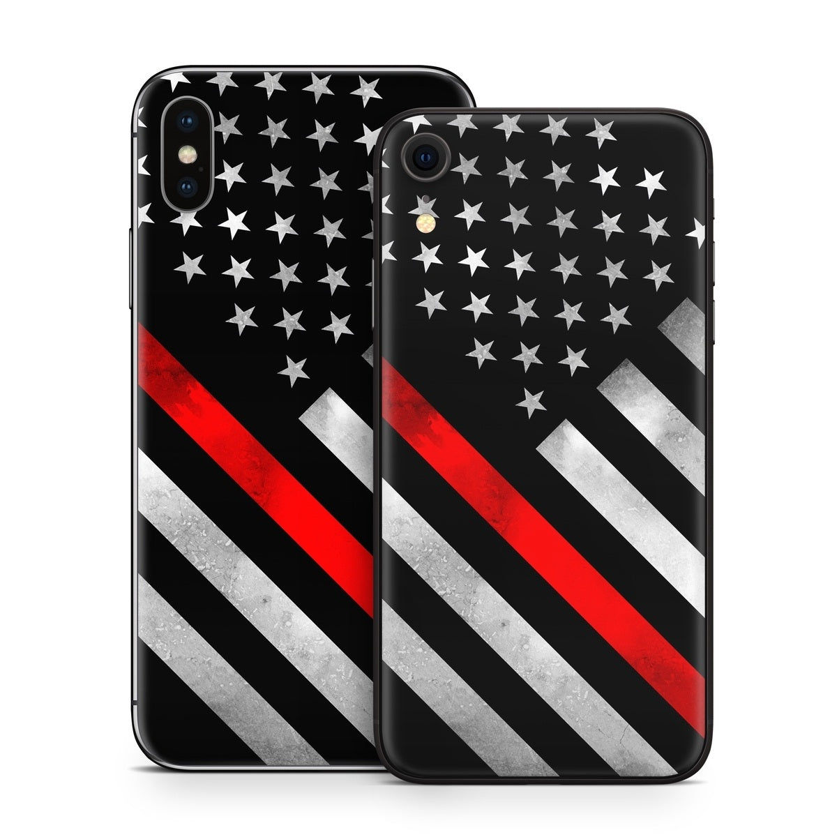 Thin Red Line Hero - Apple iPhone X Skin