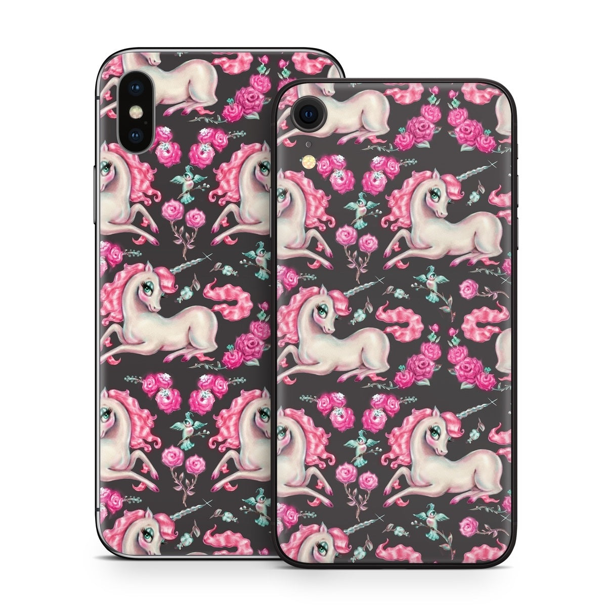 Unicorns and Roses - Apple iPhone X Skin