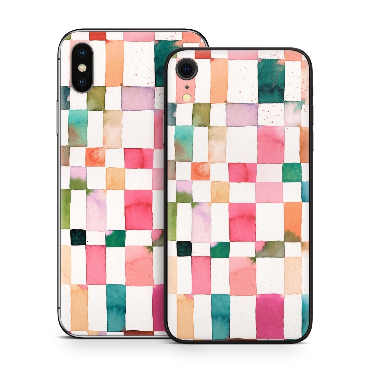 Watercolor Squares - Apple iPhone X Skin