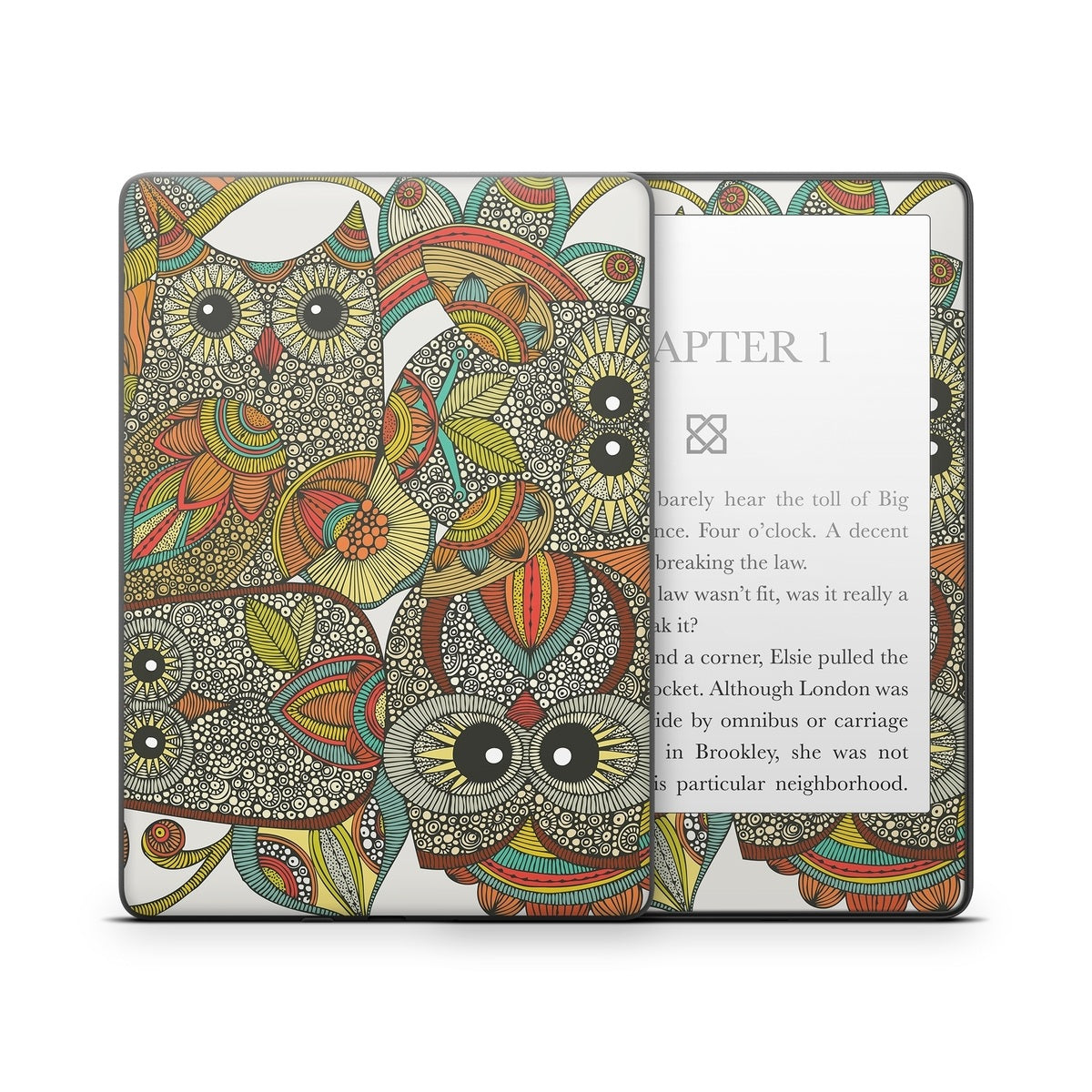 4 owls - Amazon Kindle Skin