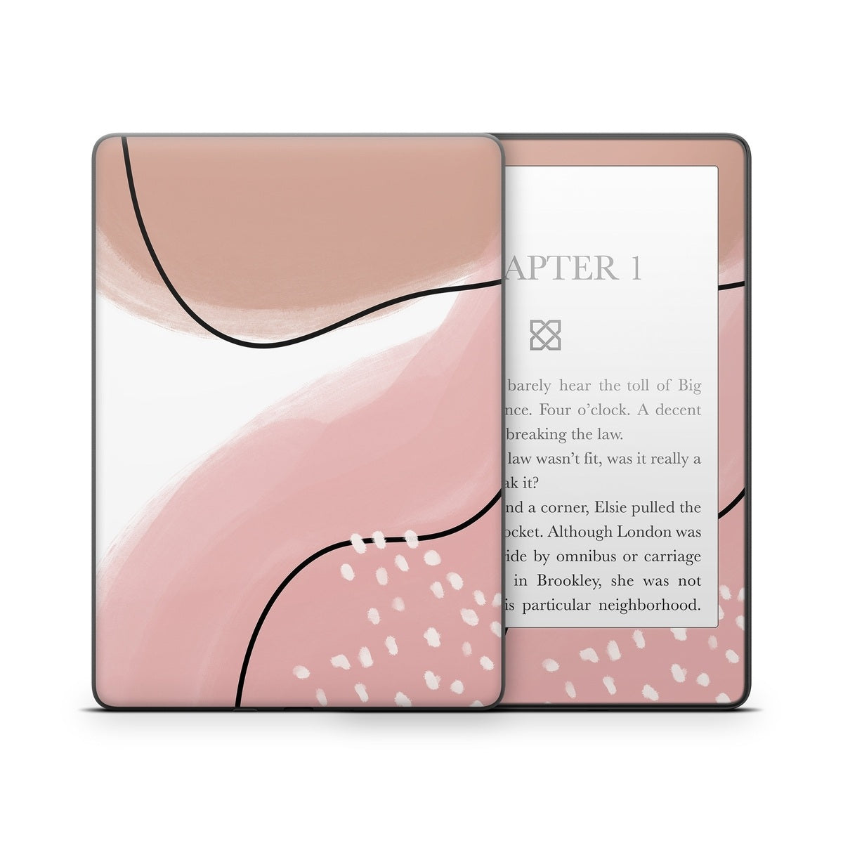 Abstract Pink and Brown - Amazon Kindle Skin