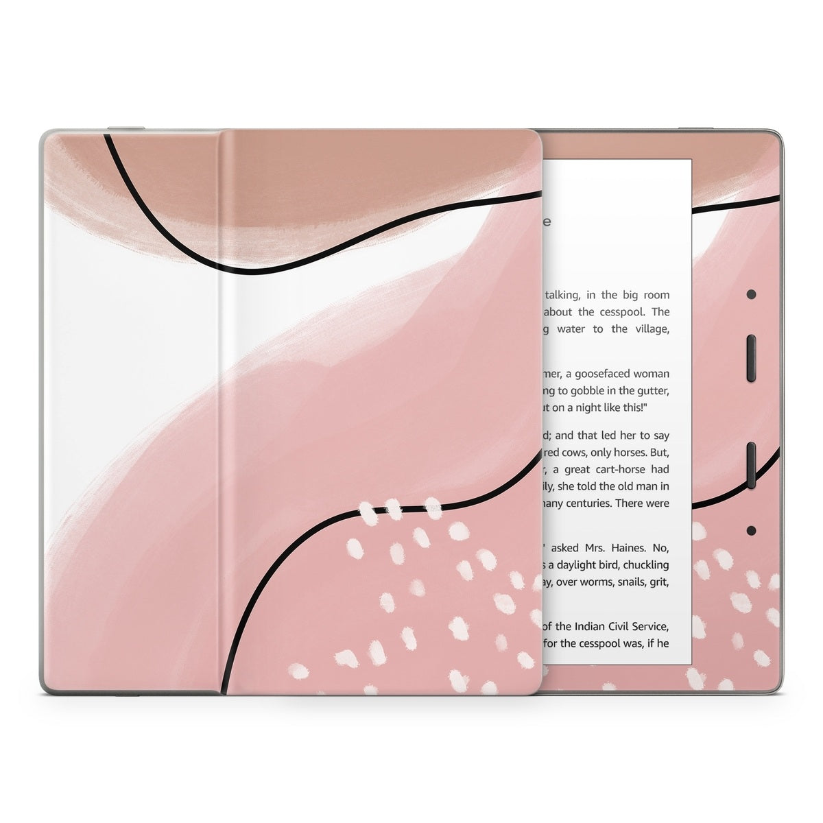 Abstract Pink and Brown - Amazon Kindle Skin