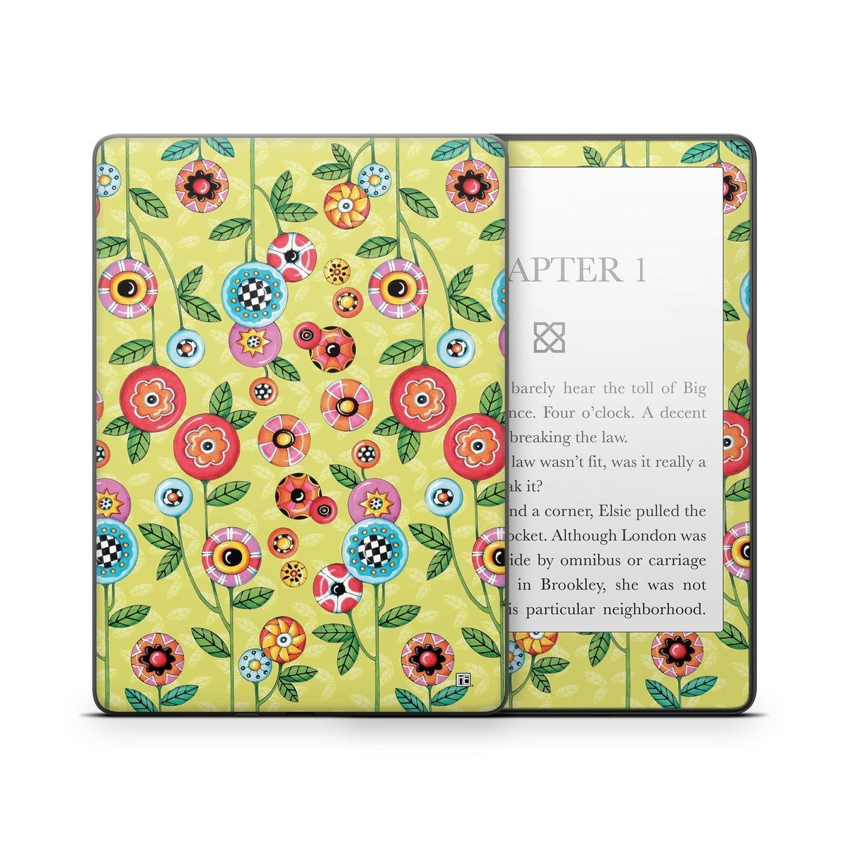 Button Flowers - Amazon Kindle Skin