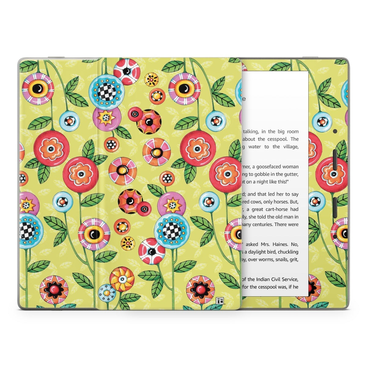 Button Flowers - Amazon Kindle Skin