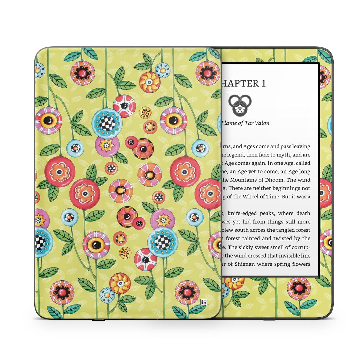 Button Flowers - Amazon Kindle Skin