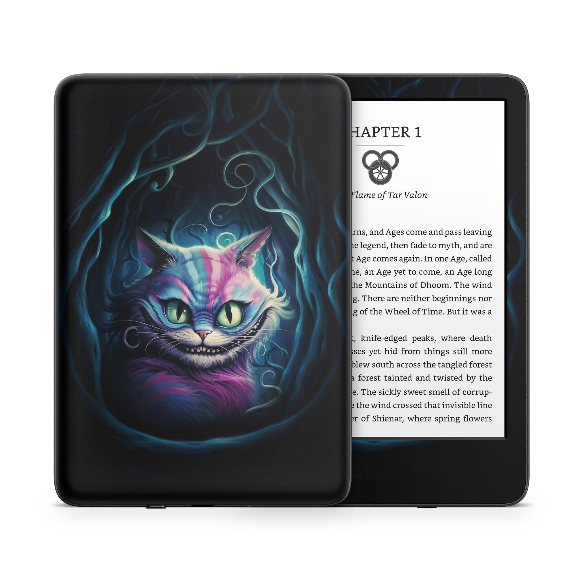 Blue Cheshire Cat - Amazon Kindle Skin