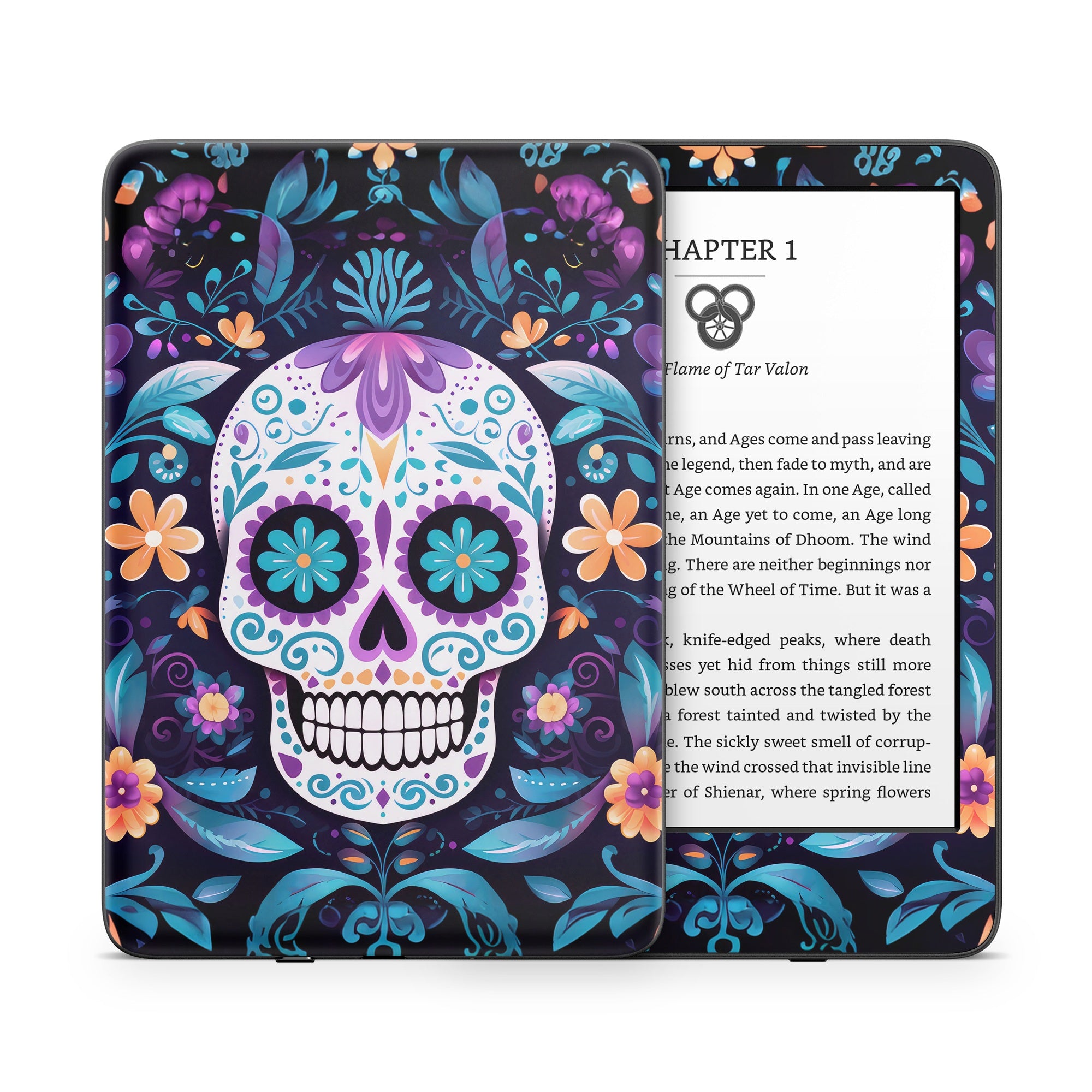 Calavera Azul - Amazon Kindle Skin