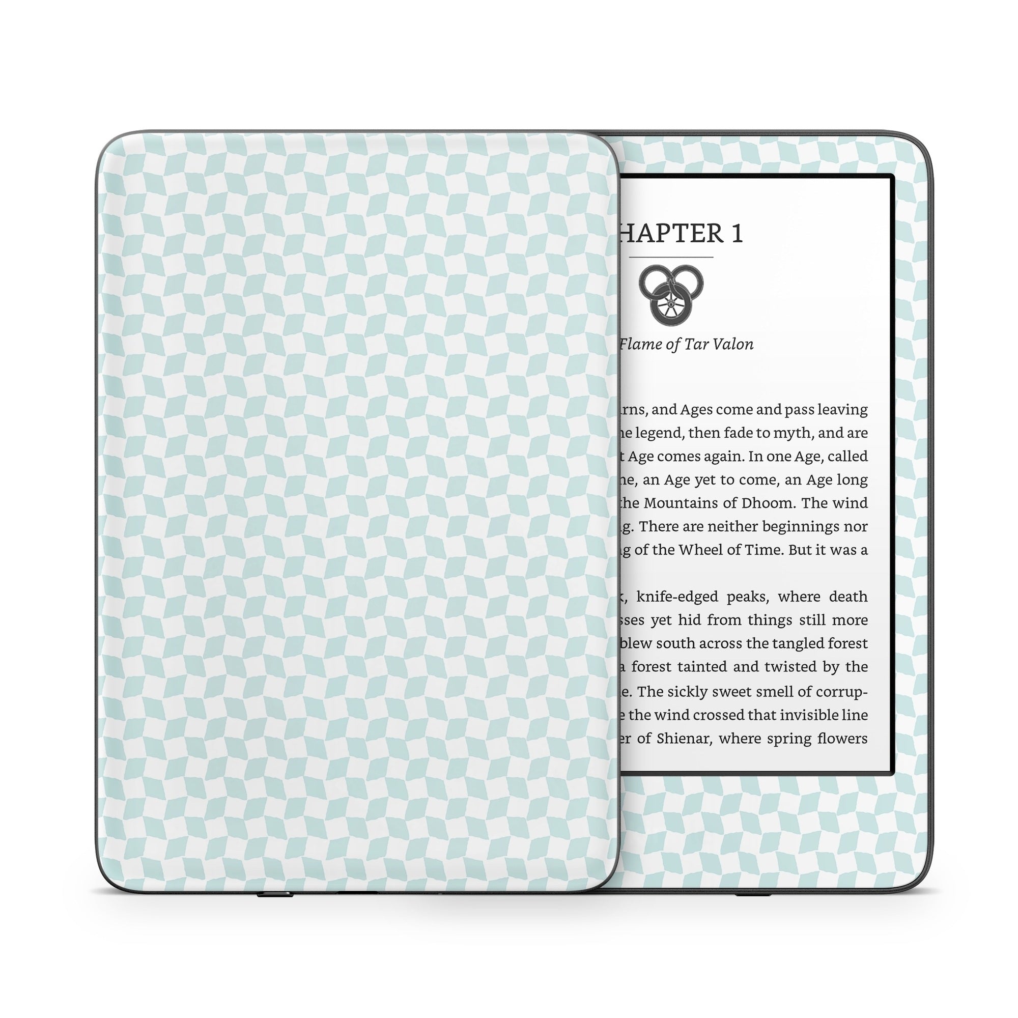 Checker Light Blue - Amazon Kindle Skin