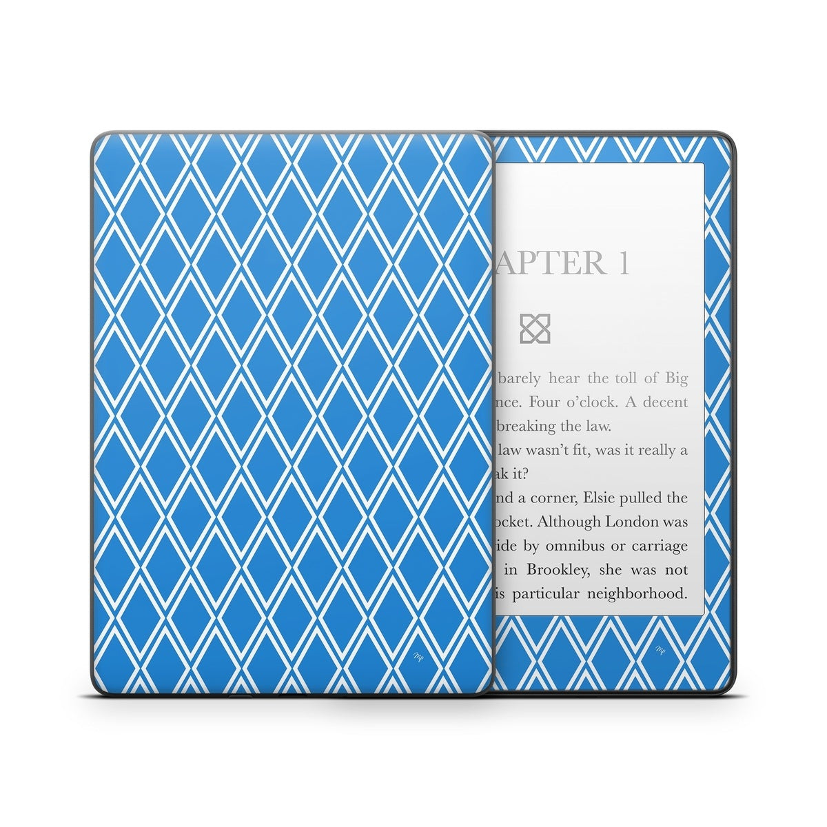 Blue Checks - Amazon Kindle Skin