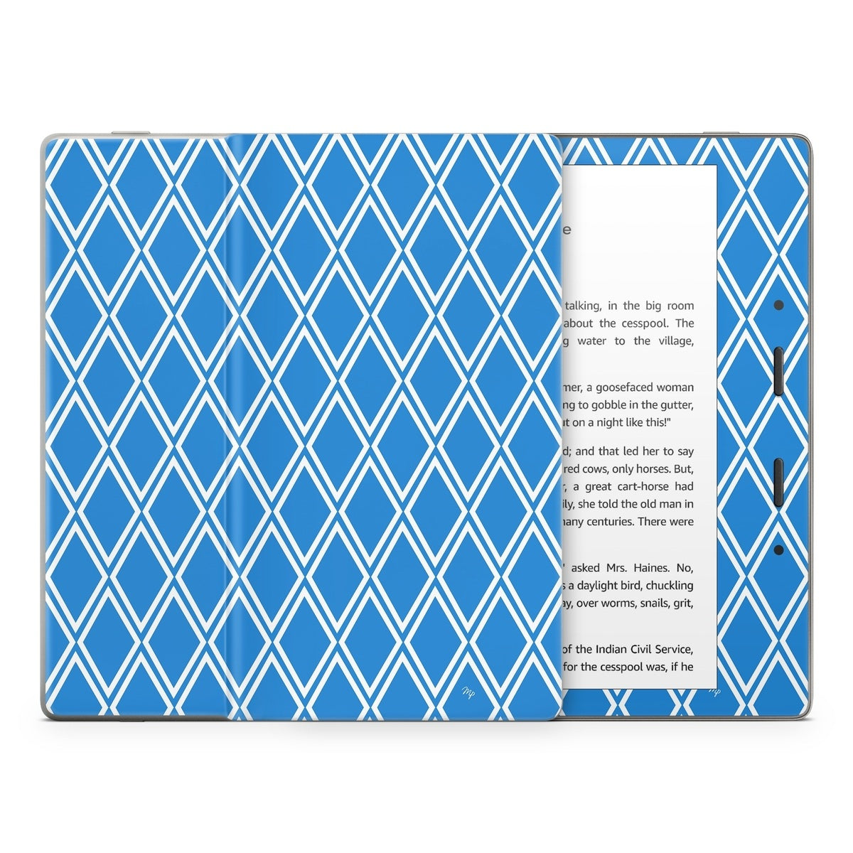 Blue Checks - Amazon Kindle Skin