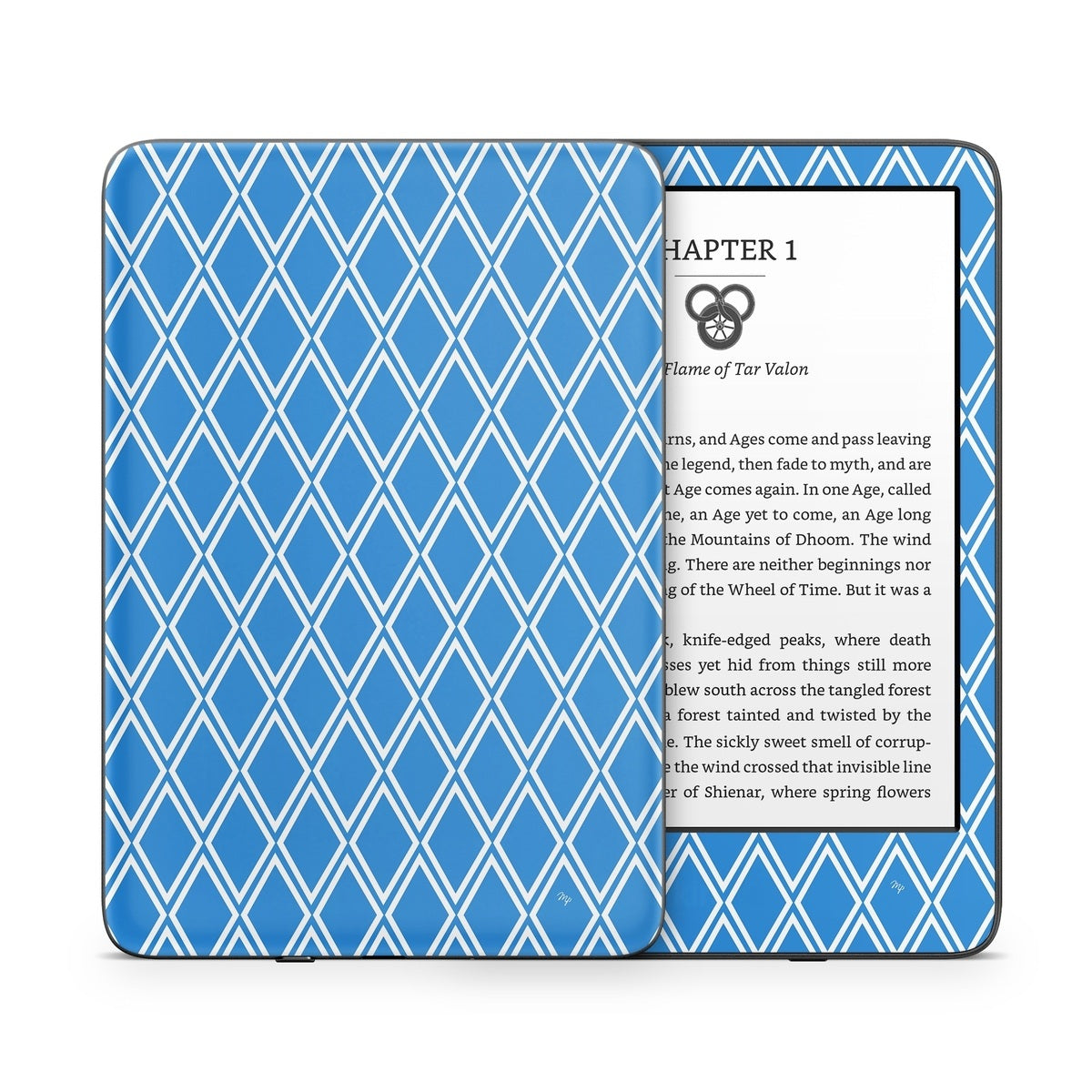 Blue Checks - Amazon Kindle Skin