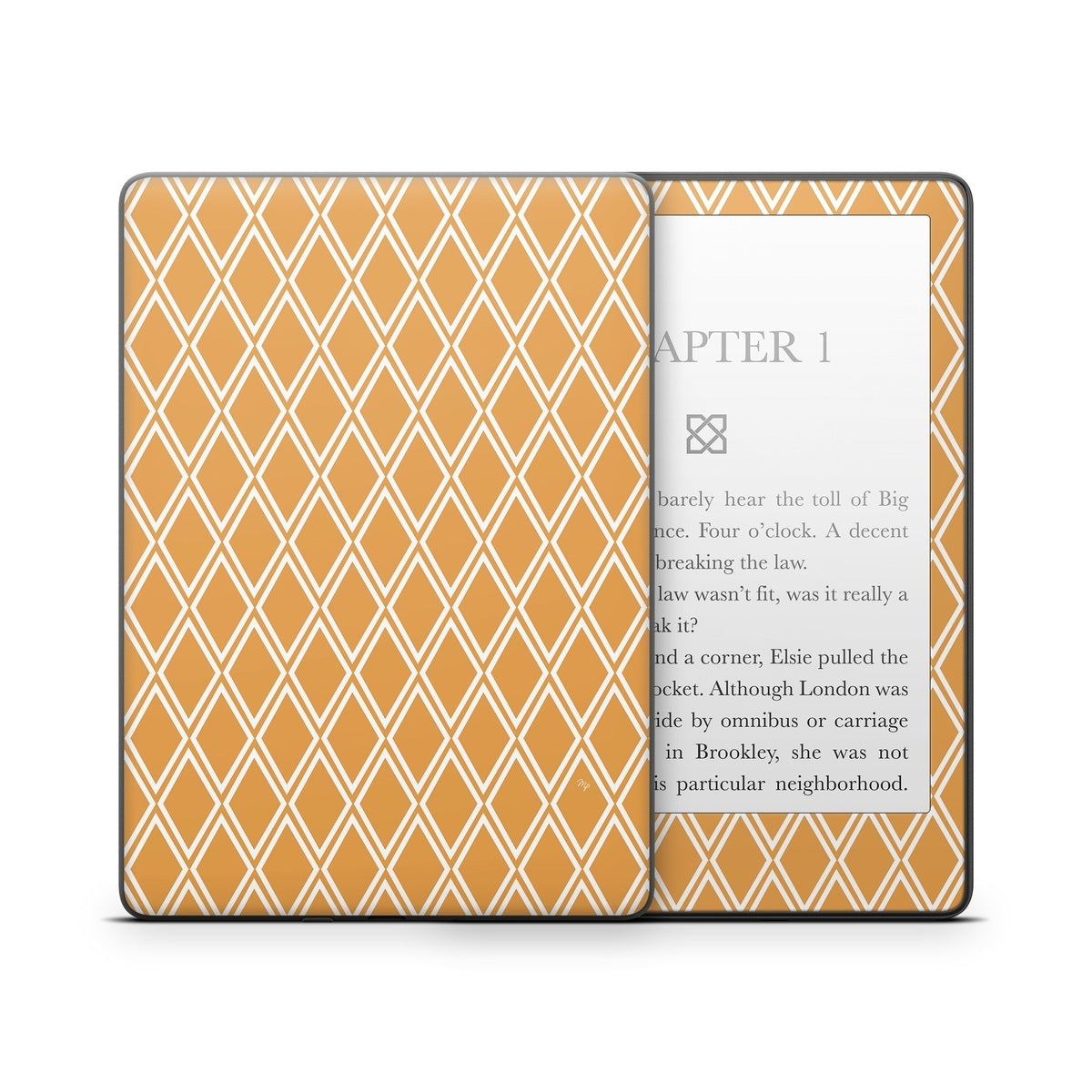 Orange Checks - Amazon Kindle Skin