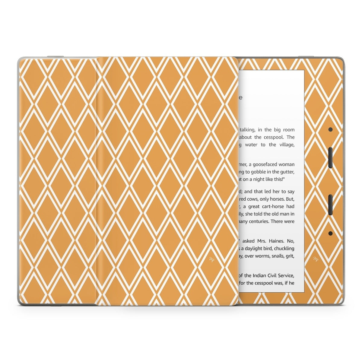 Orange Checks - Amazon Kindle Skin