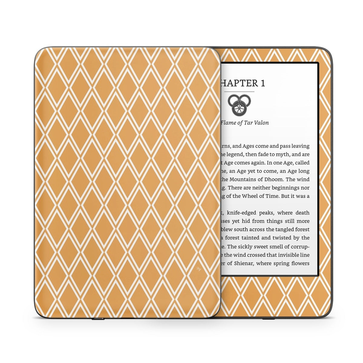 Orange Checks - Amazon Kindle Skin