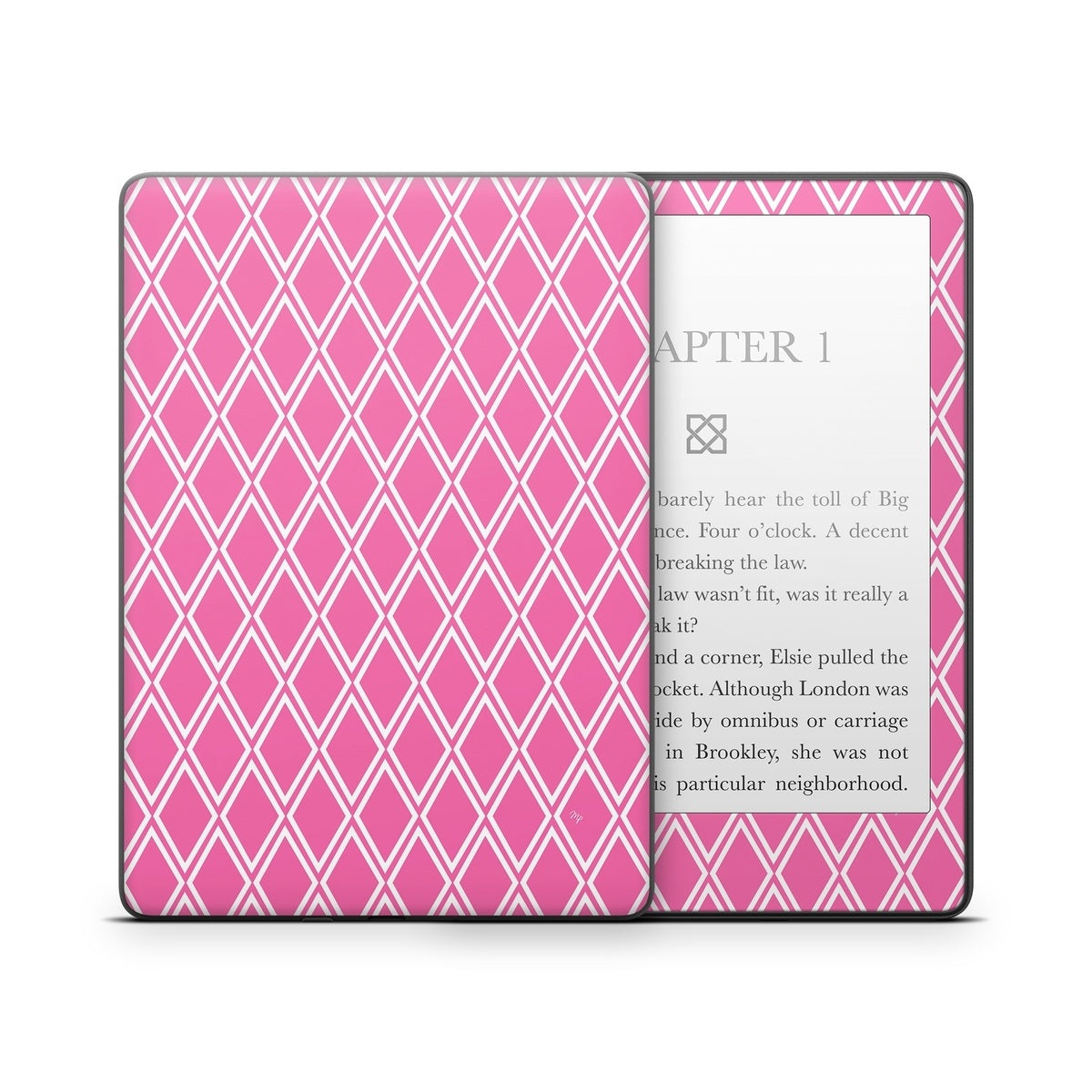 Pink Checks - Amazon Kindle Skin