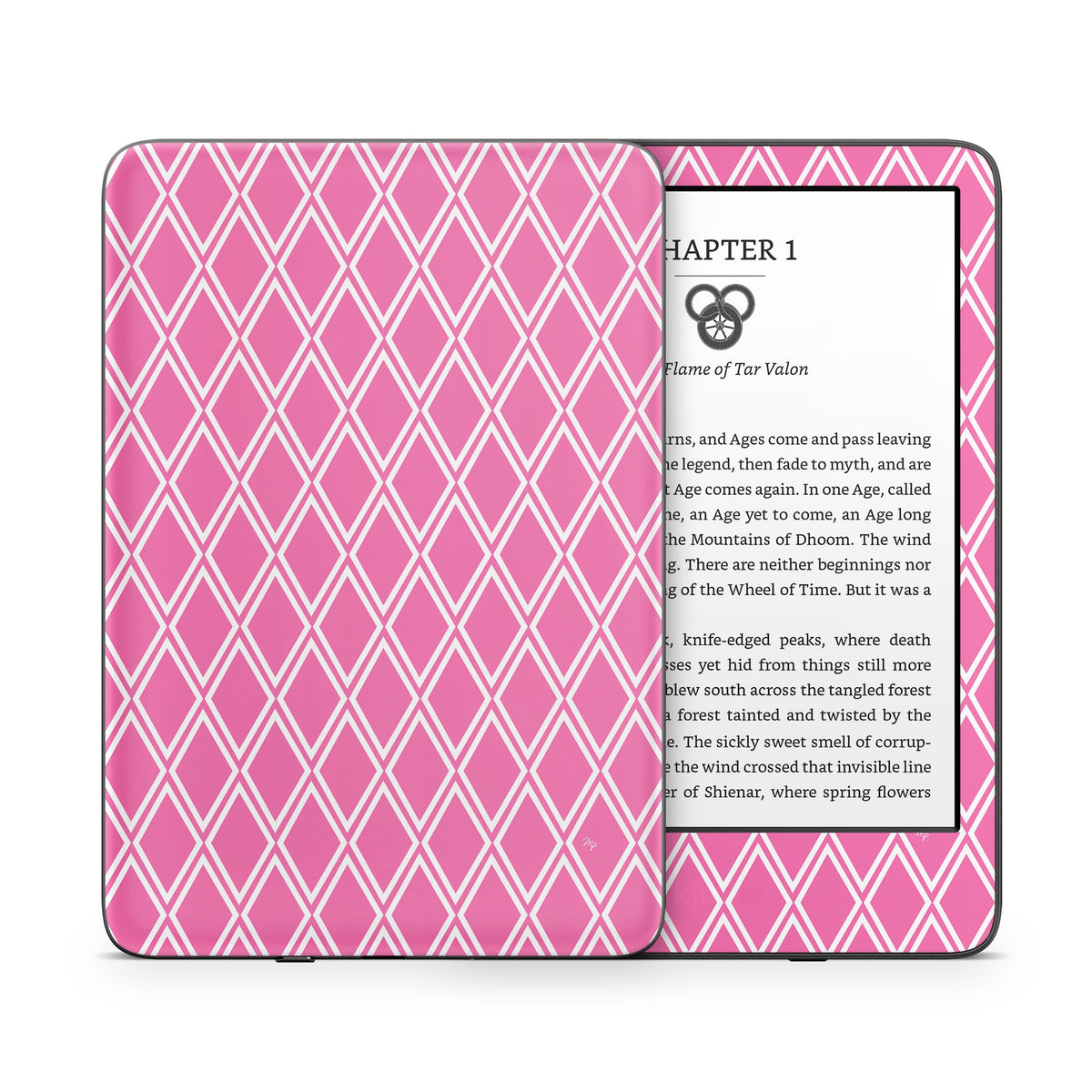 Pink Checks - Amazon Kindle Skin