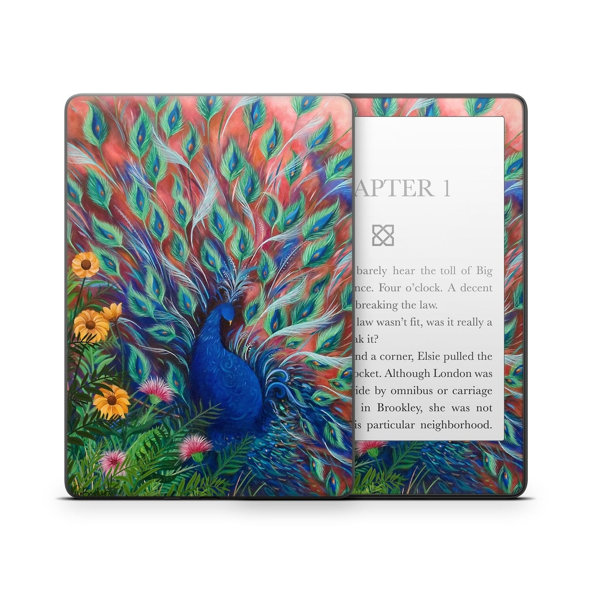 Coral Peacock - Amazon Kindle Skin