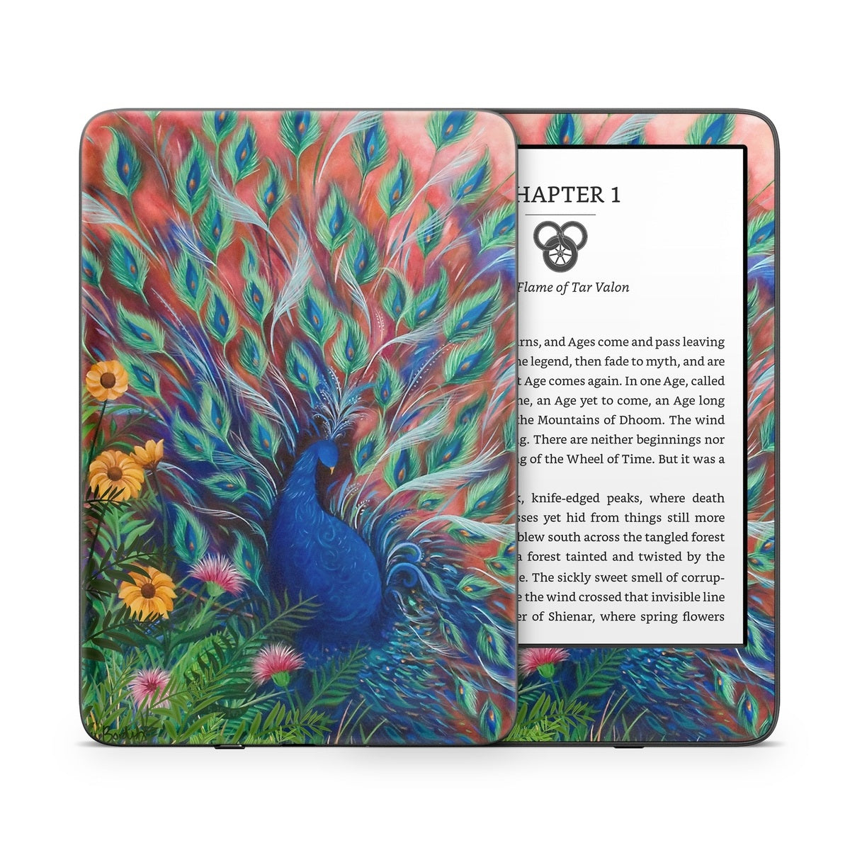 Coral Peacock - Amazon Kindle Skin