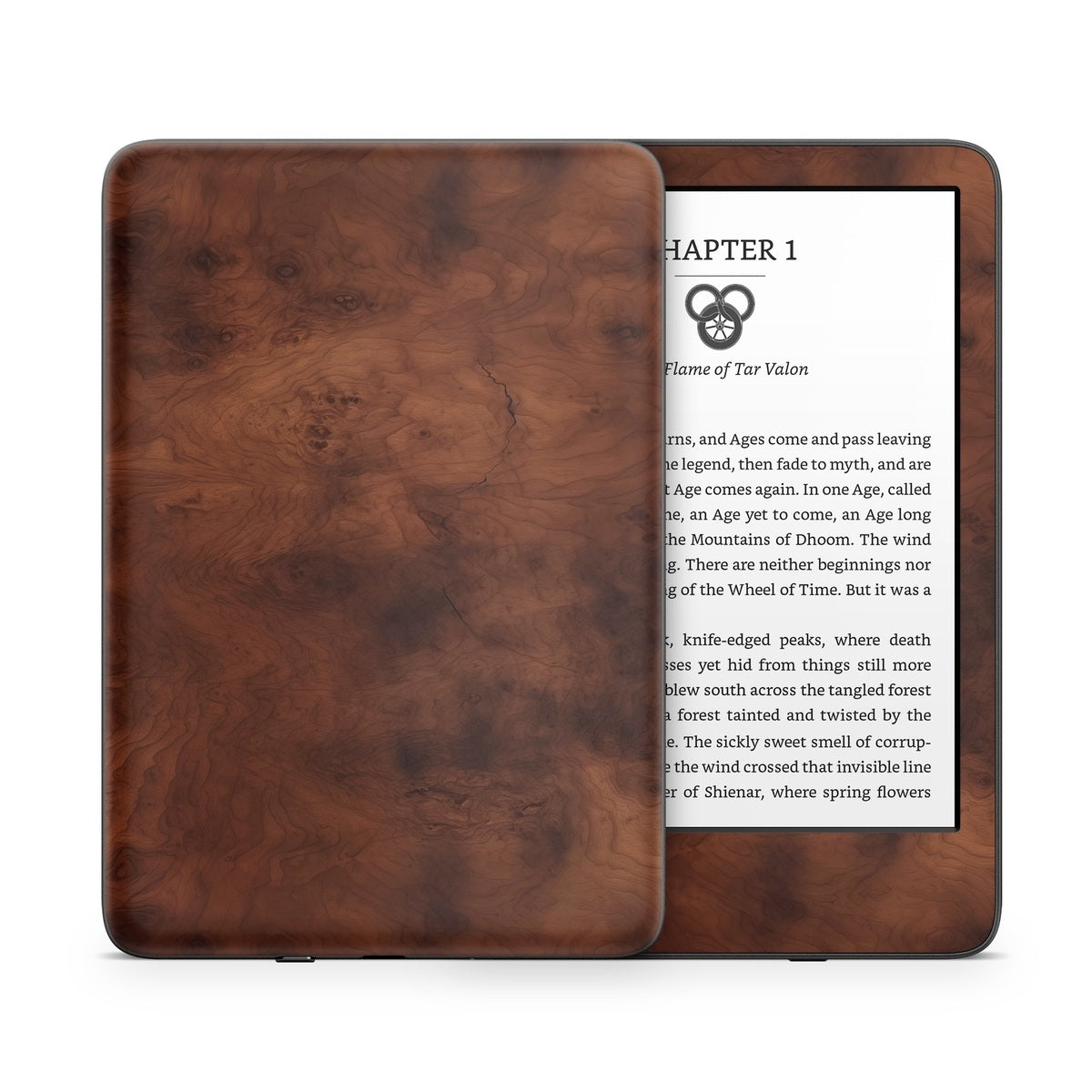 Dark Burlwood - Amazon Kindle Skin