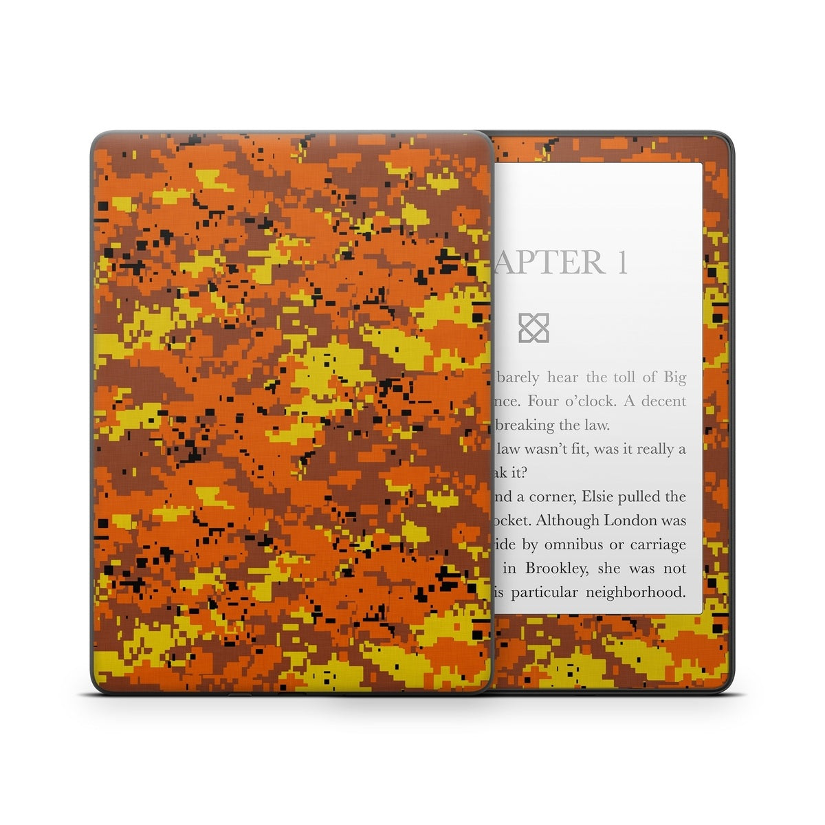 Digital Orange Camo - Amazon Kindle Skin