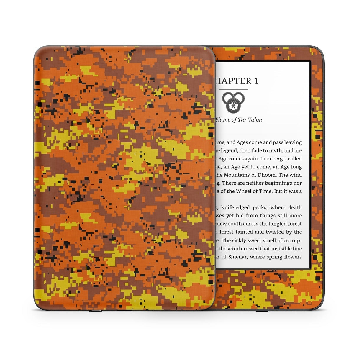 Digital Orange Camo - Amazon Kindle Skin