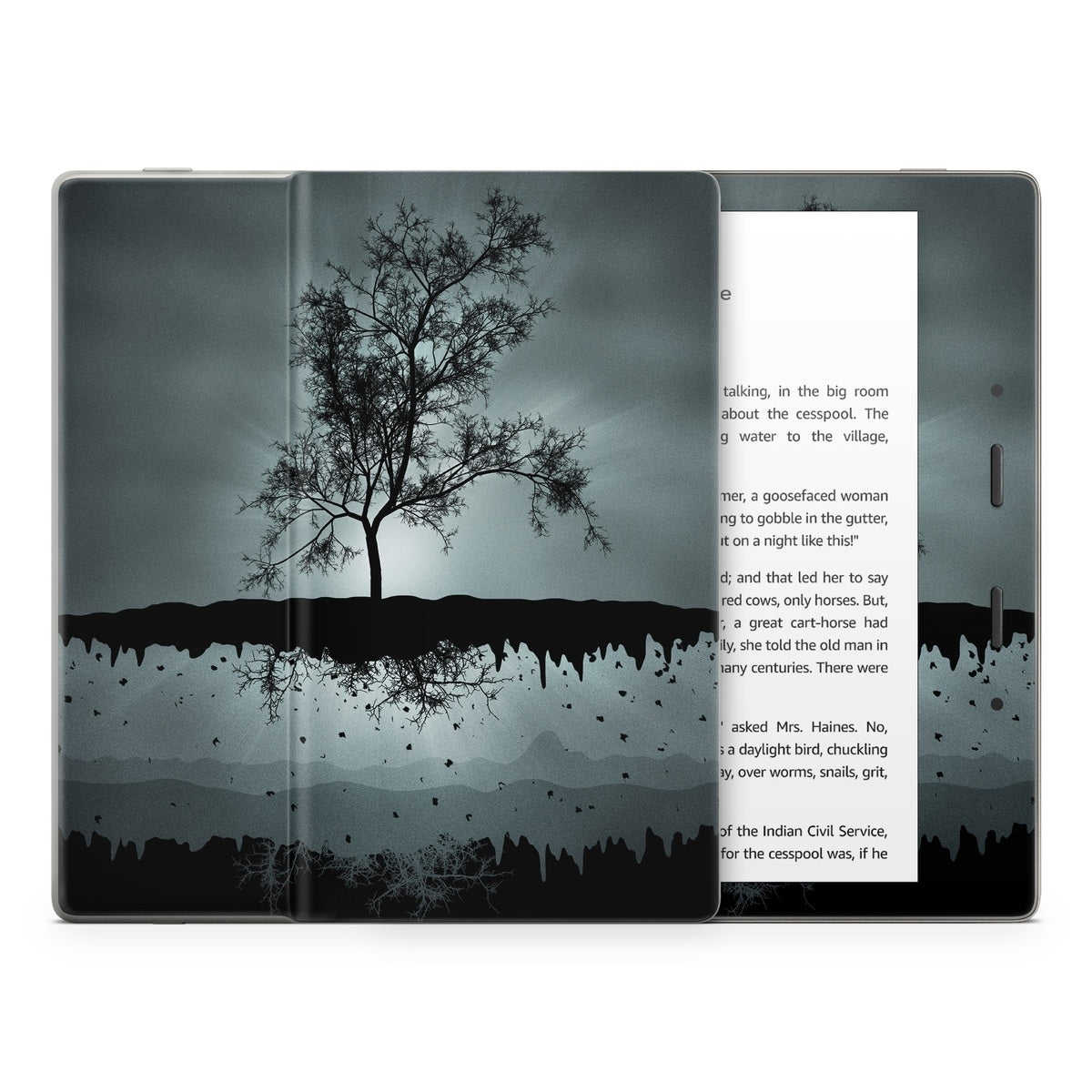 Flying Tree Black - Amazon Kindle Skin