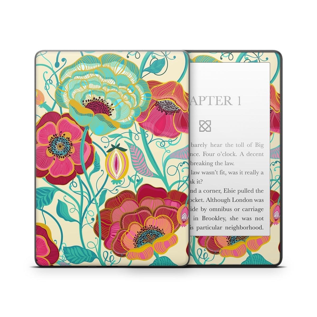 Golden Flowers - Amazon Kindle Skin